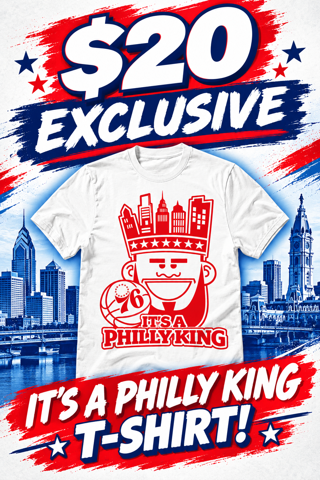 IT’S A PHILLY KING! SHORT SLEEVE T-SHIRT